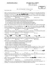 Giáo án Đề 1 kiểm tra 15 phút môn Vật lý 12 (20 câu trắc nghiệm)